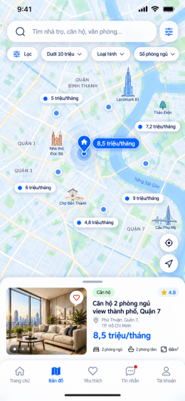 App cho thuê Nhà trọ / Văn phòng / Chung cư